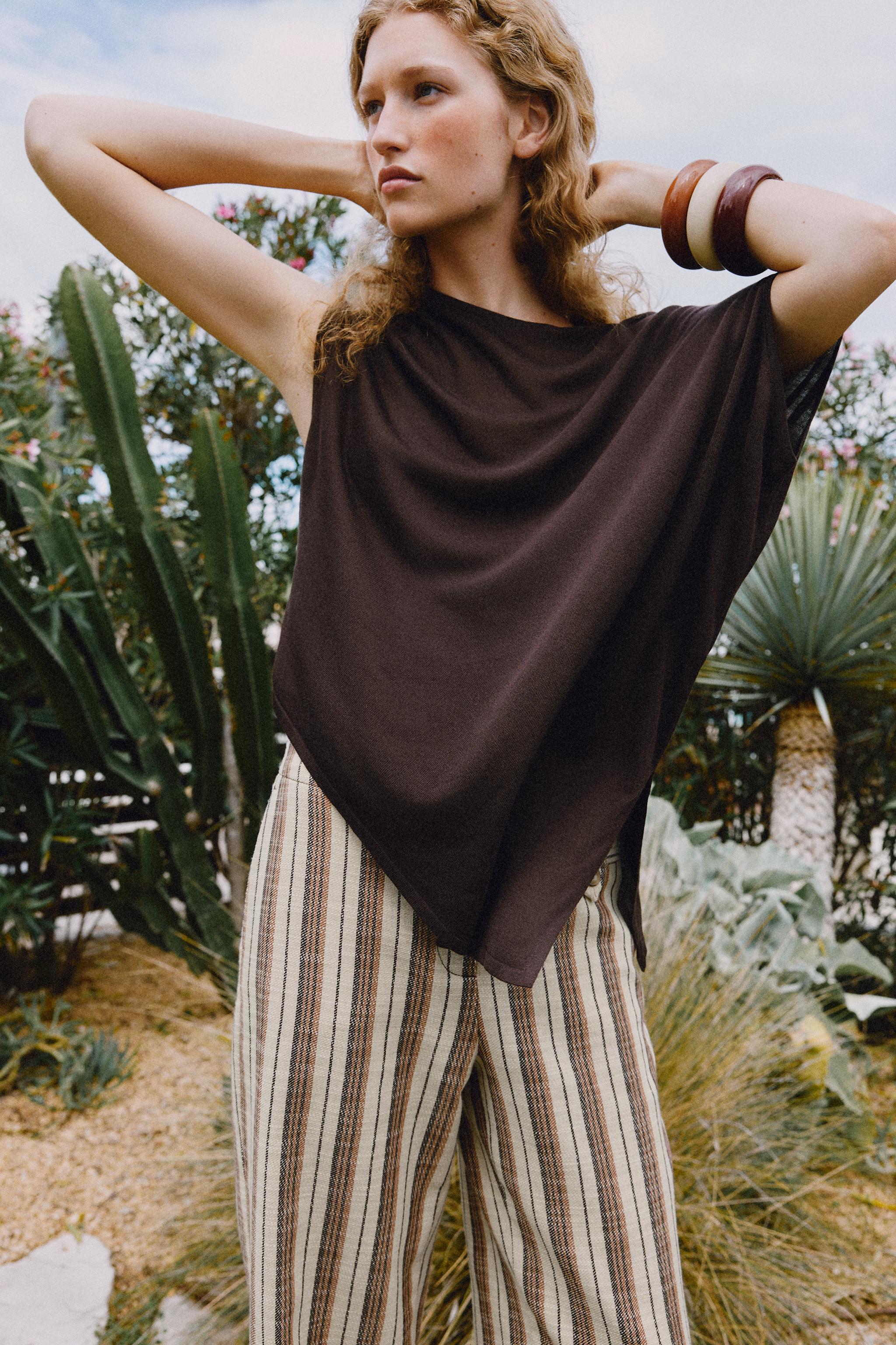 STRIPED STRAIGHT LEG PANTS